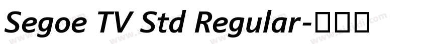 Segoe TV Std Regular字体转换
